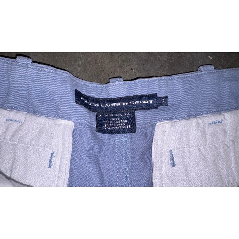 Polo Ralph Lauren Shawna Shorts! Dusty Blue W White Polo Players All Over Size 2 - Picture 4 of 7